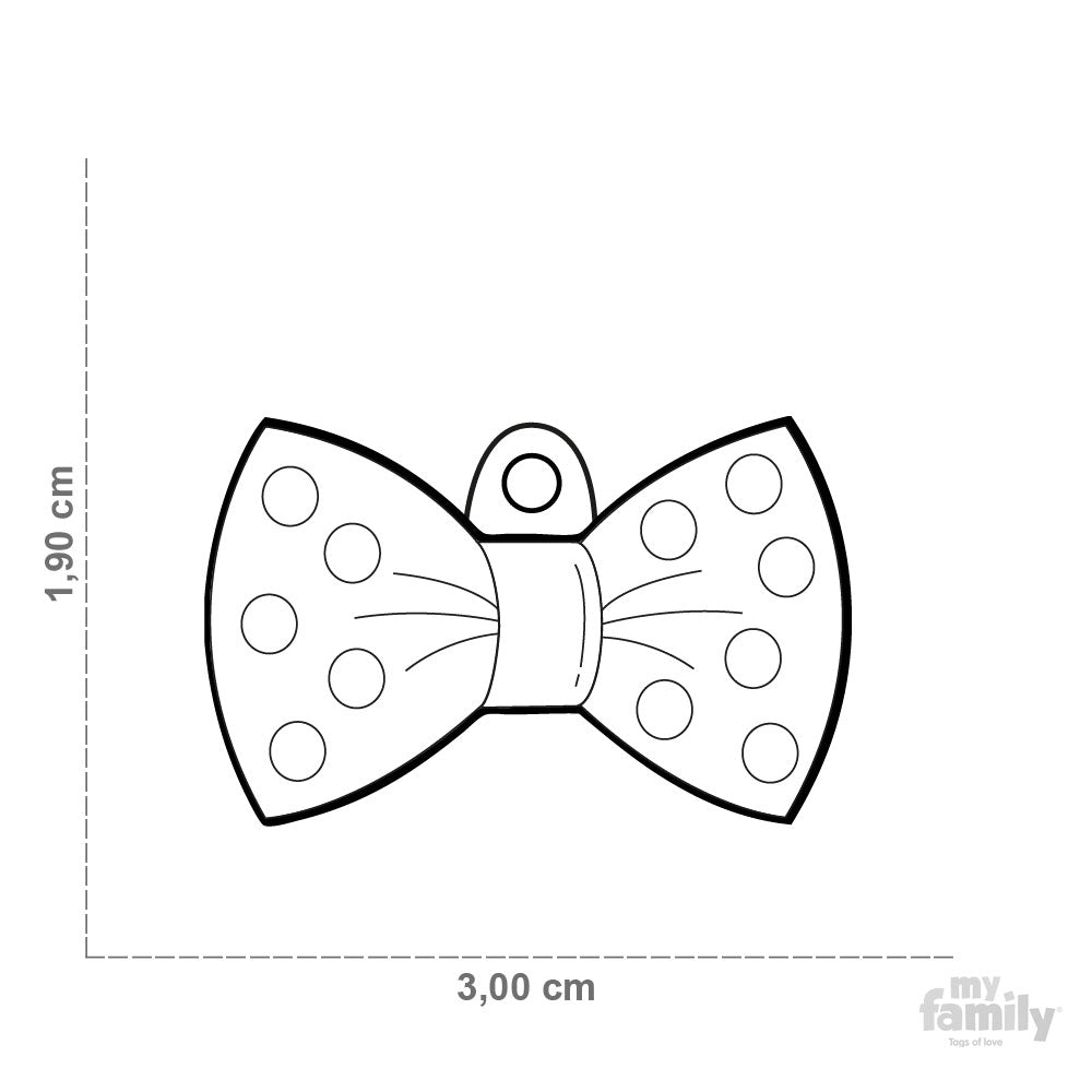 Chapa Myfamily Pajarita Roja - Tamaño pequeño