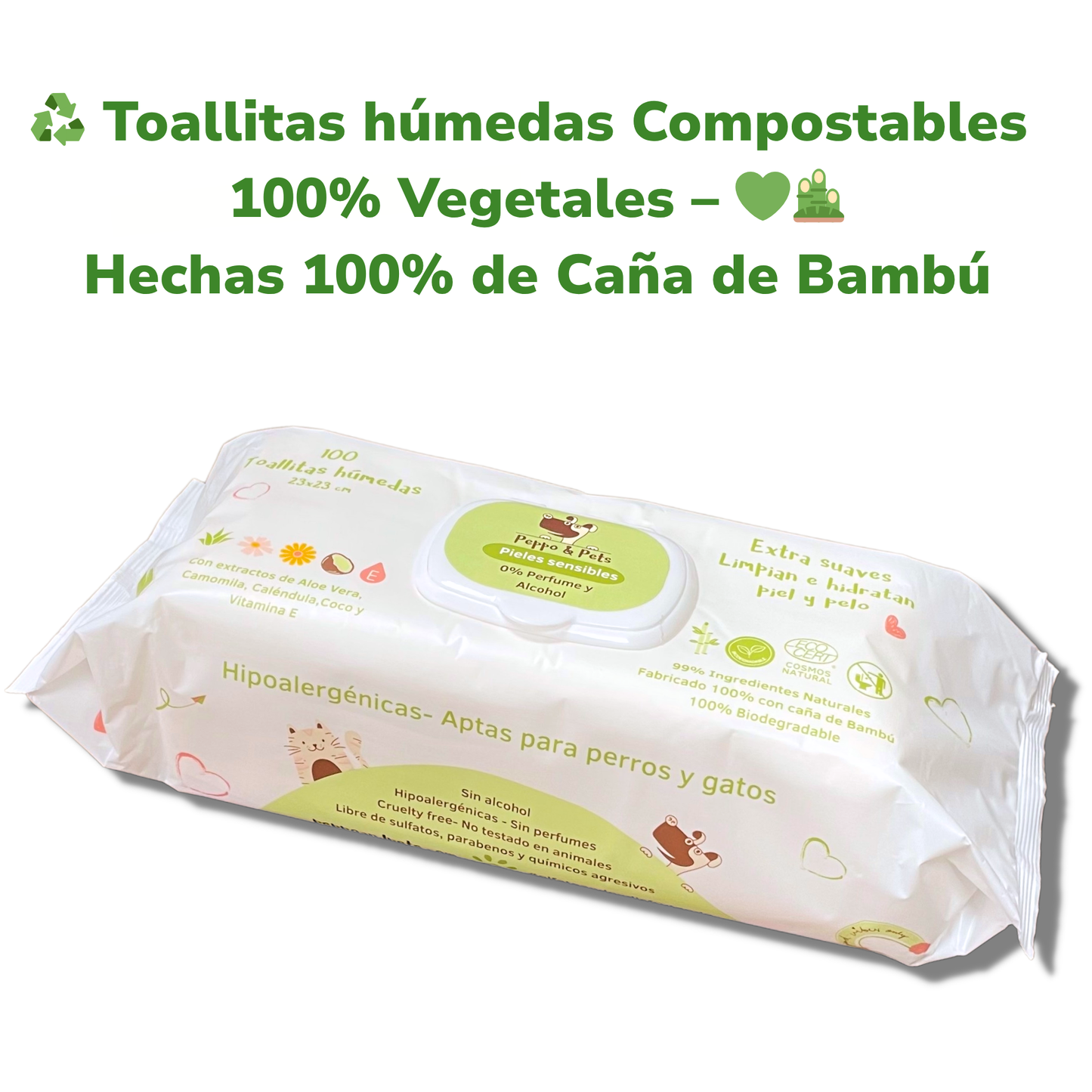 Compostable wet wipes