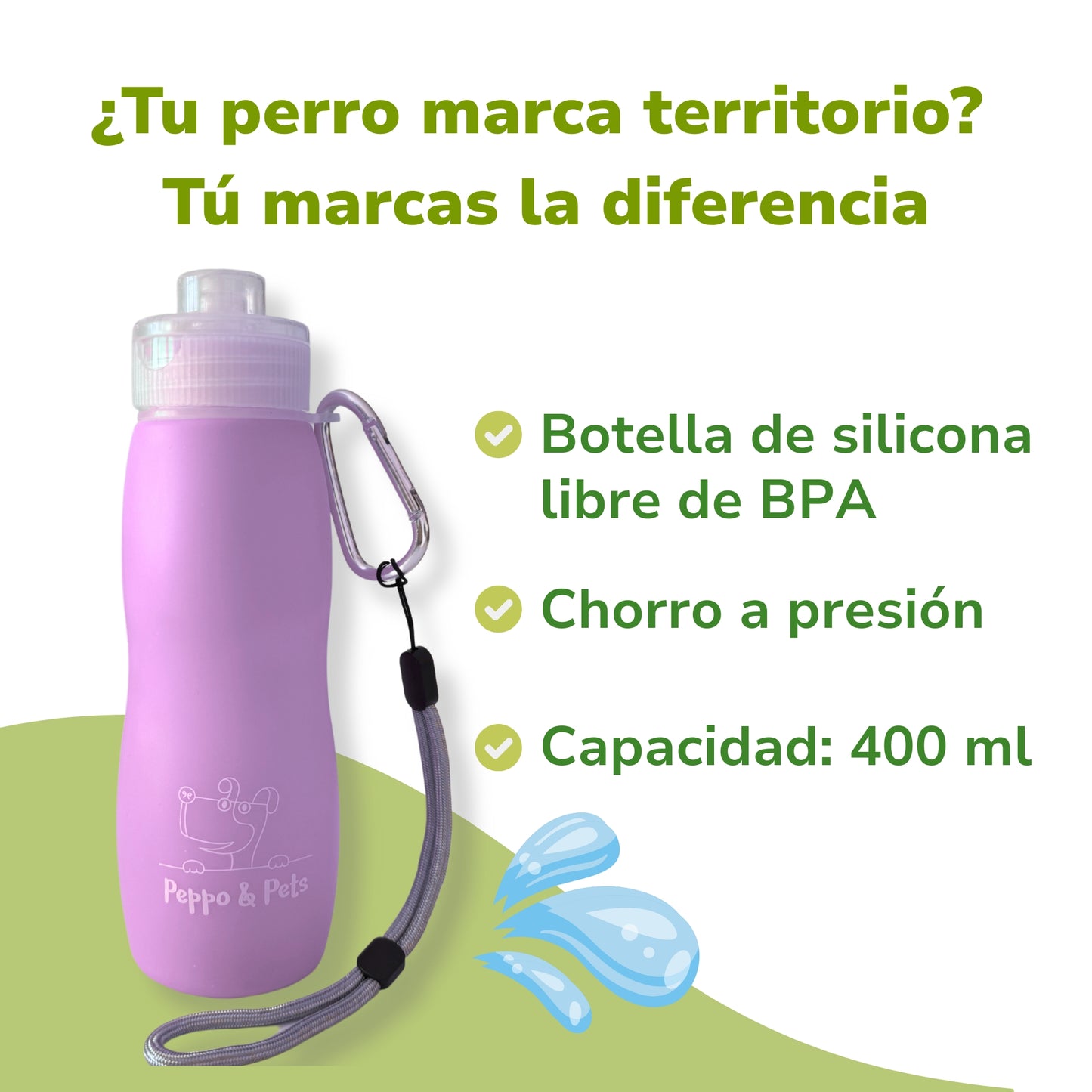 Botella de silicona para limpiar pipís