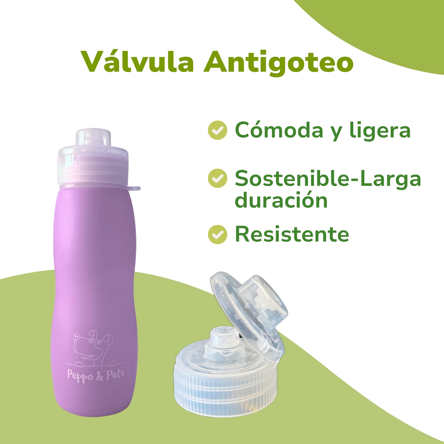 Botella de silicona para limpiar pipís