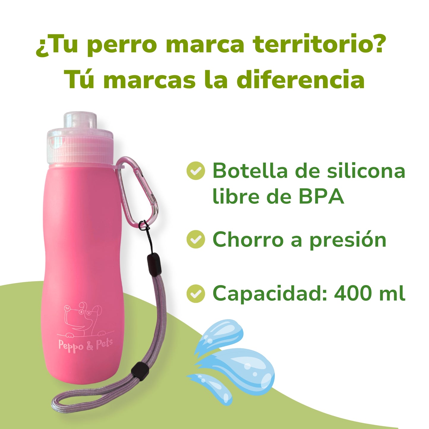 Botella de silicona para limpiar pipís