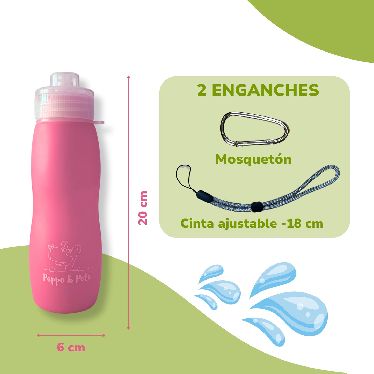 Botella de silicona para limpiar pipís