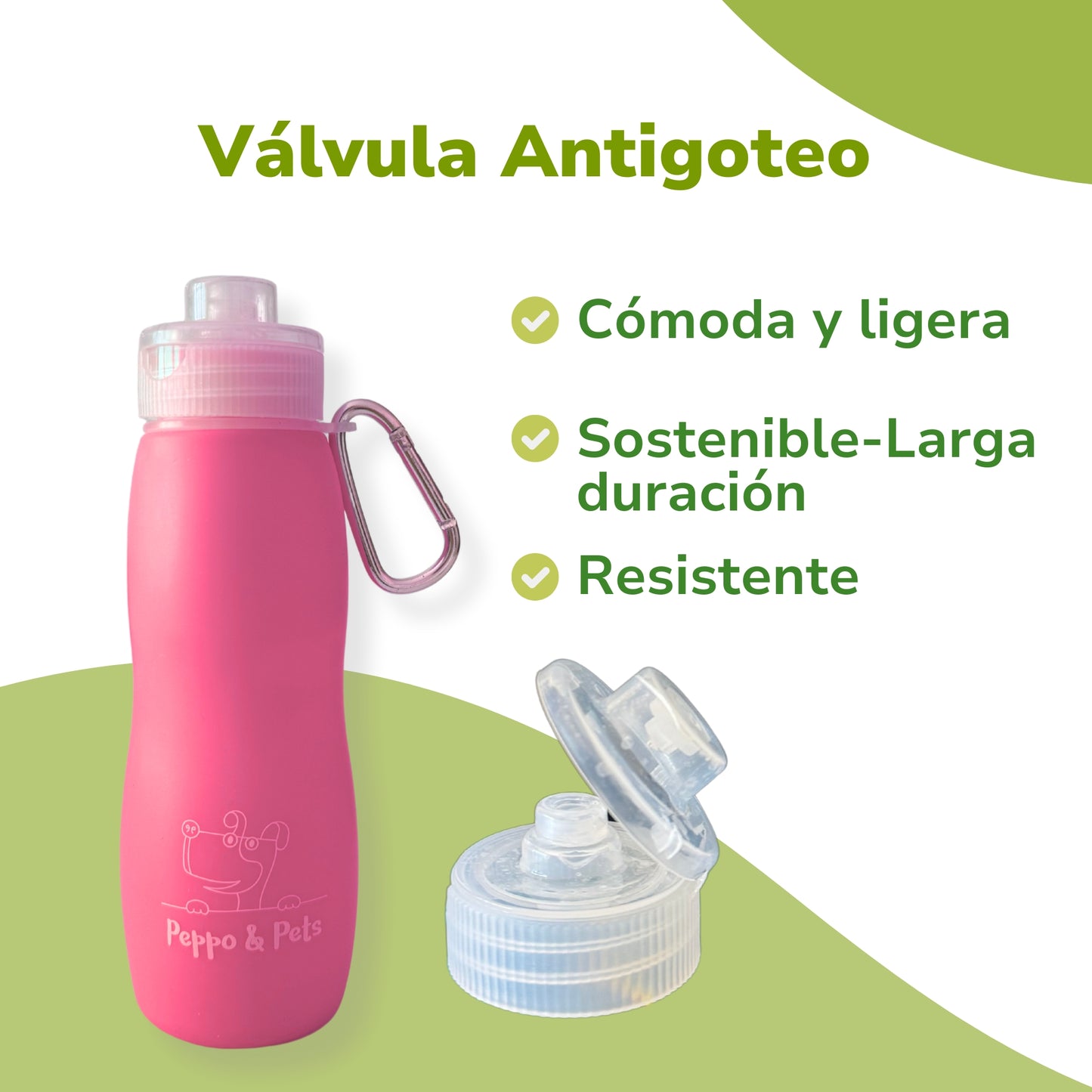 Botella de silicona para limpiar pipís