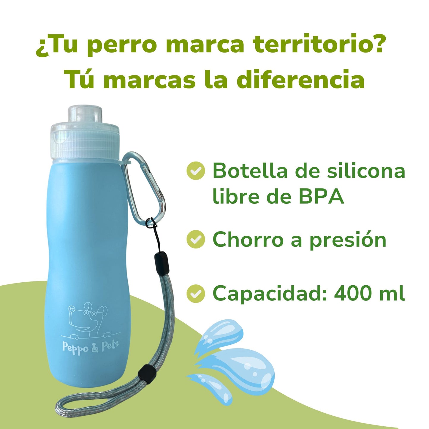 Botella de silicona para limpiar pipís