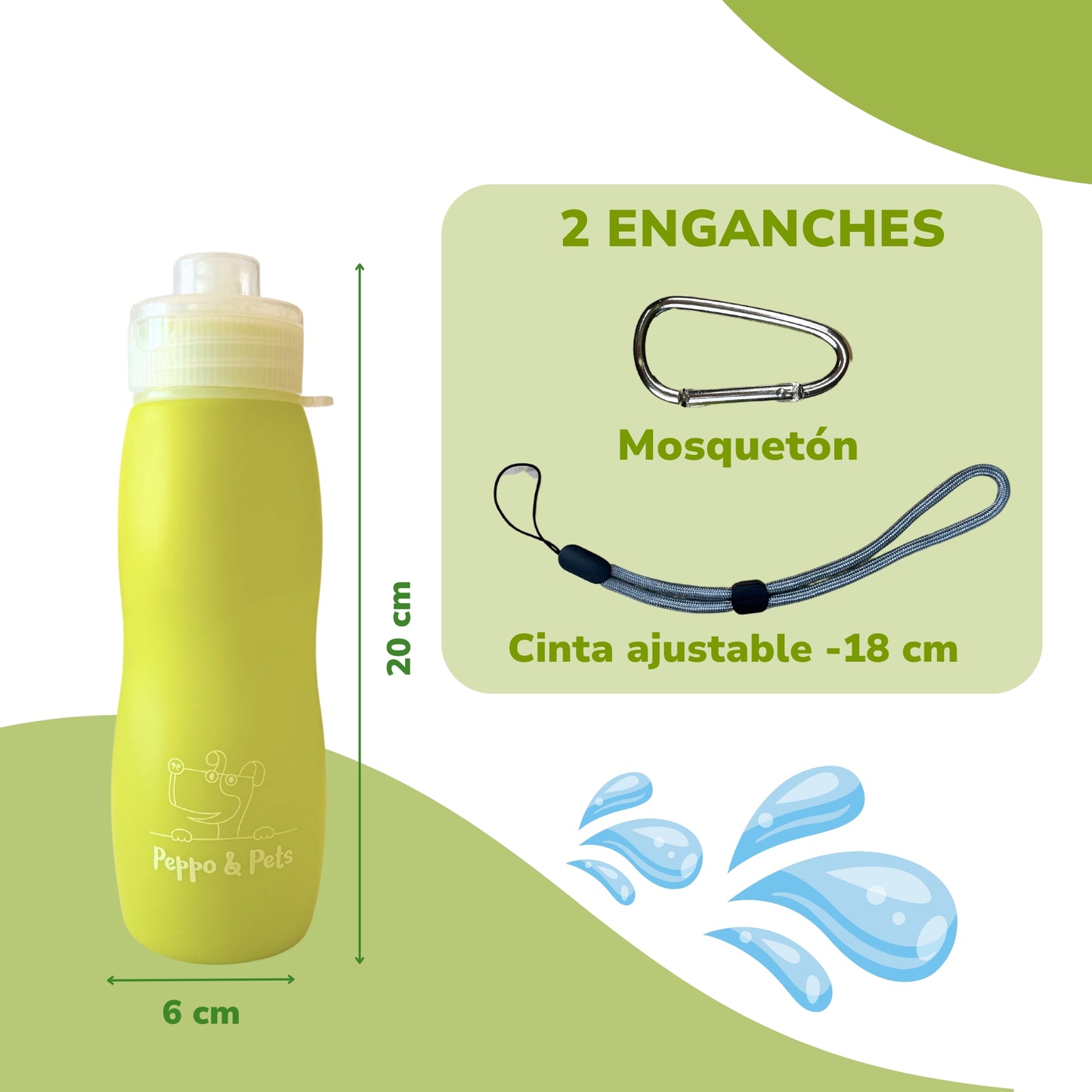 Botella de silicona para limpiar pipís