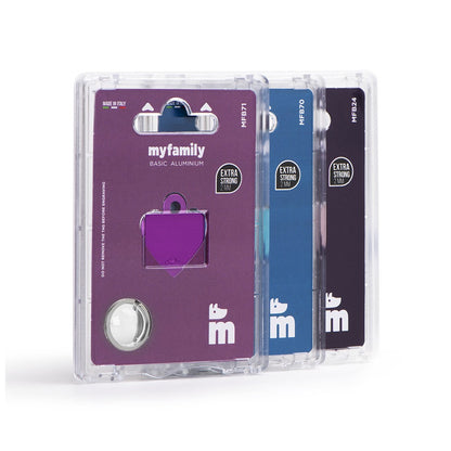 Chapa Myfamily Basic Corazón Latón Plateado- Tamaño pequeño