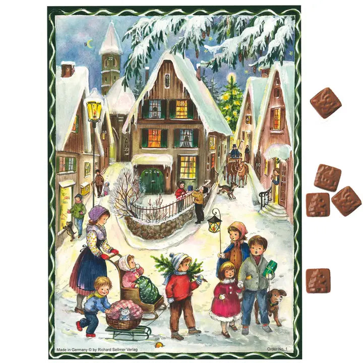 🗓️🎄🍫Calendario de Adviento de chocolate Navidad en el pueblo