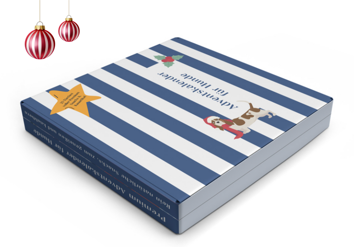 Calendario de Adviento para perros · 25 snacks naturales