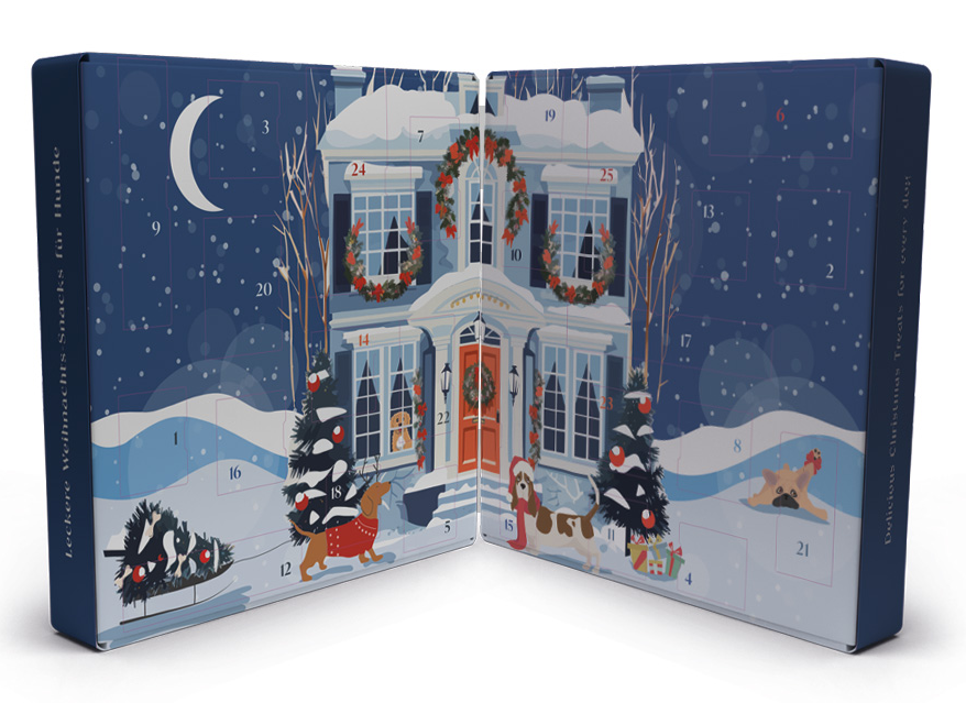 🗓️🎄🐶 Calendario de Adviento Premium para perros.- Snacks 100% naturales (Formato libro)