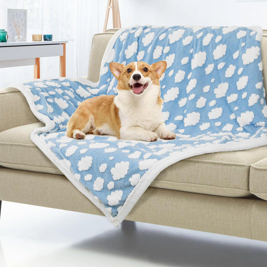 Manta tejido sherpa para perros y gatos reversible