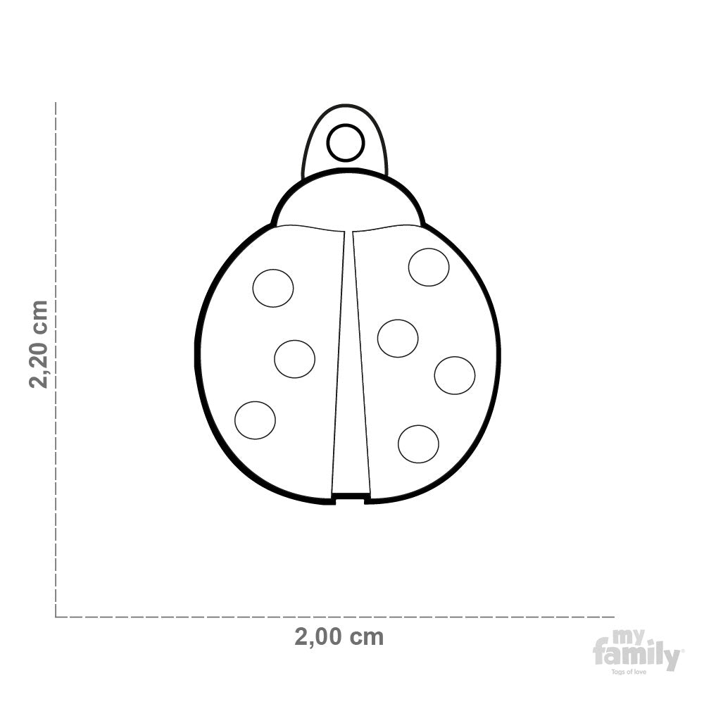 Chapa Myfamily Mariquita- Tamaño pequeño