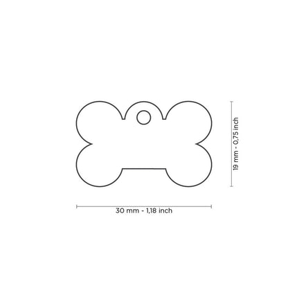 Chapa Myfamily Basic Hueso Latón Plata Brillante - Tamaño pequeño