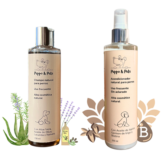 💚 Pack Champú + Acondicionador Natural - Apto para cachorros y pieles sensibles