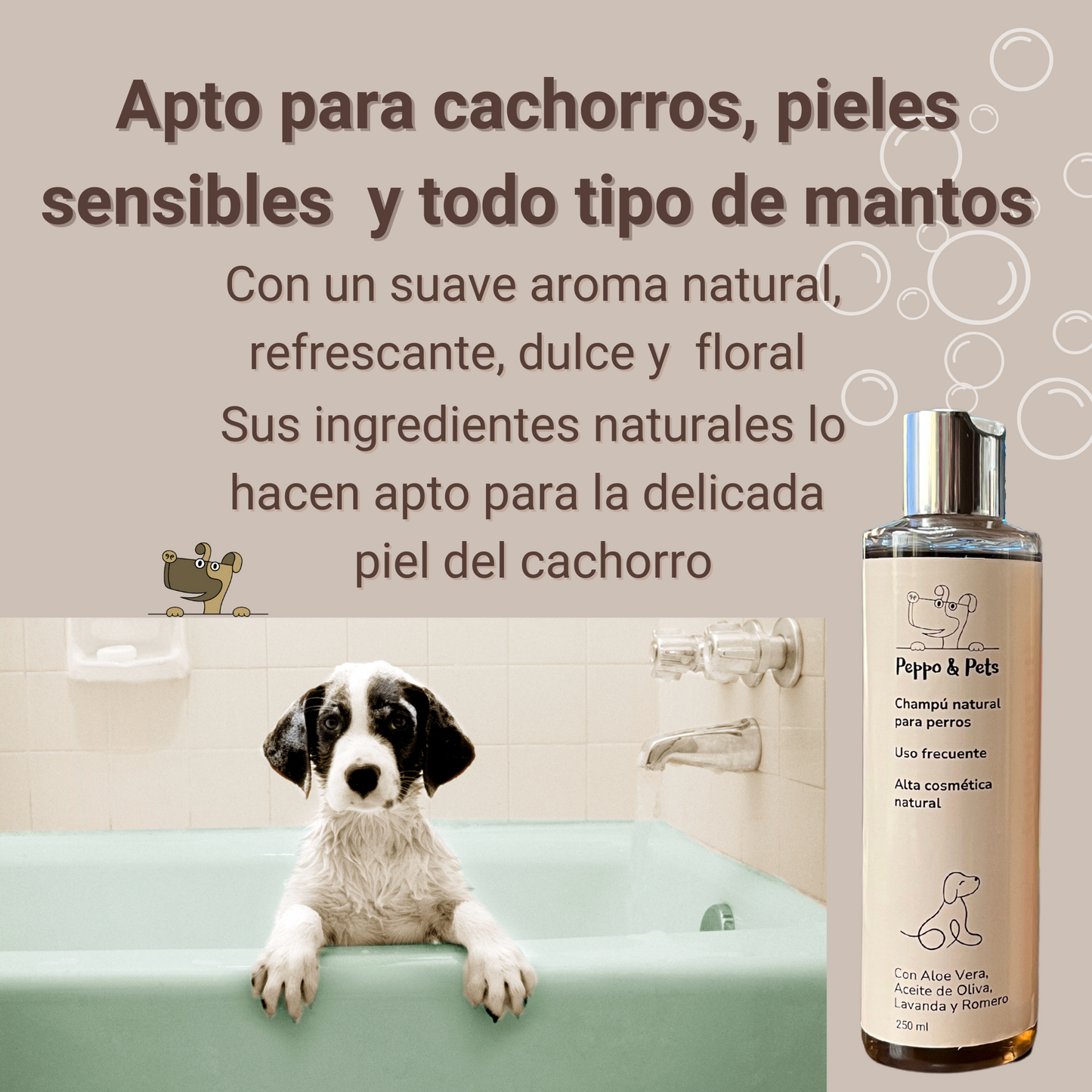 Champú Natural para Perros -250 ml
