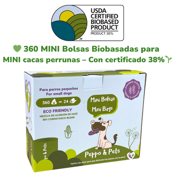💚 360 Mini Bolsas Biobasadas – Especial para perretes pequeños