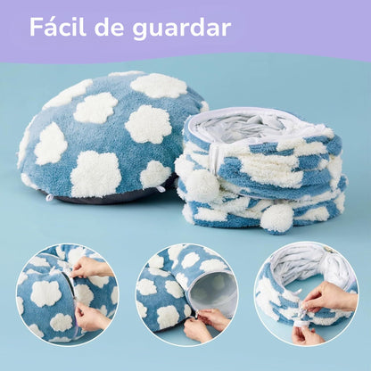 Túnel para gatos 2 en 1 · Diseño nubes