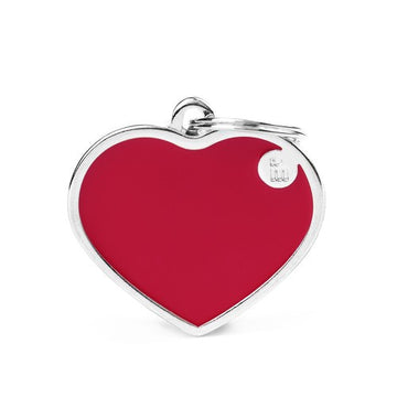 Chapa Myfamily Basic Handmade Corazon Rojo - Tamaño Grande