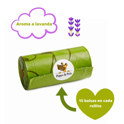 Box with 420 certified biobased bags to collect dog poop - 28 rolls