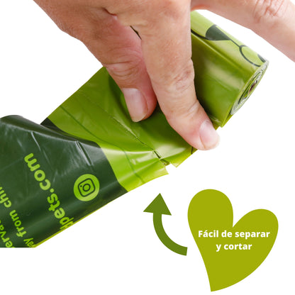 Box with 420 certified biobased bags to collect dog poop - 28 rolls